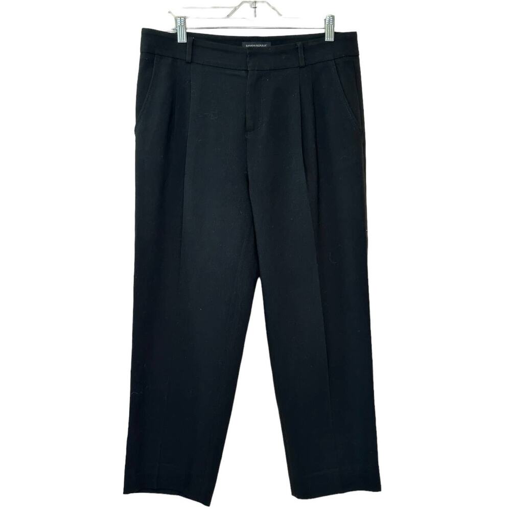 Banana Republic black pleated dressy pants size 8